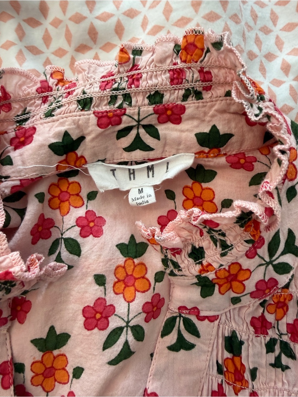 THML Floral Short Sleeve Button Up - Picture 3 of 4